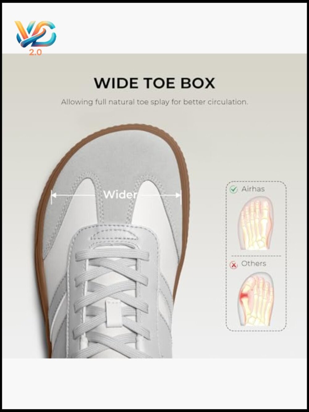 Wide Toe Box Zero Drop Barefoot Sneakers Women Walking Shoes View 3